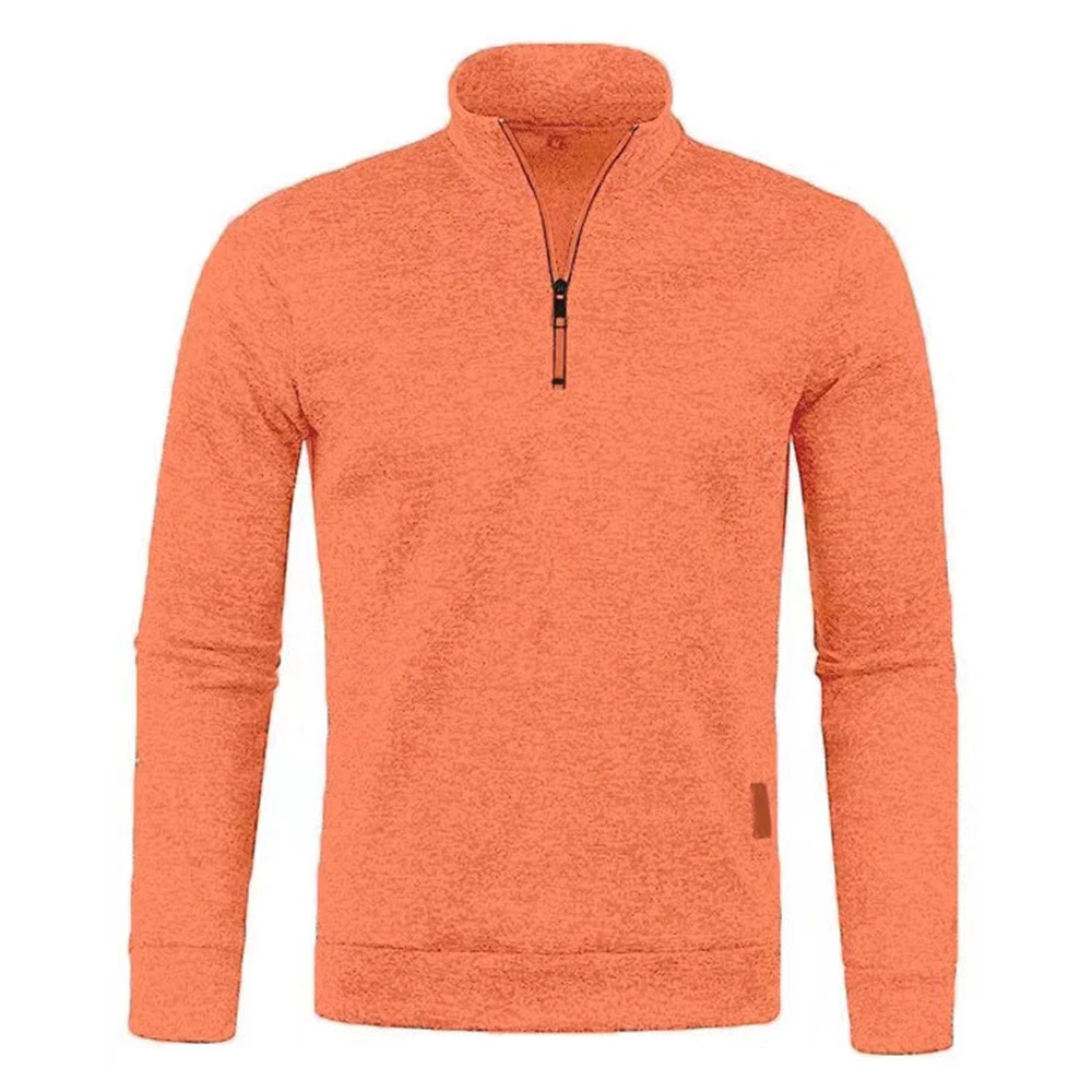 Men's Quarter-Zip Pullover Fleece Sweatshirt Stand Collar Long Sleeve Shirt for Men Thermal Winter Fall Performance Golf Shirts