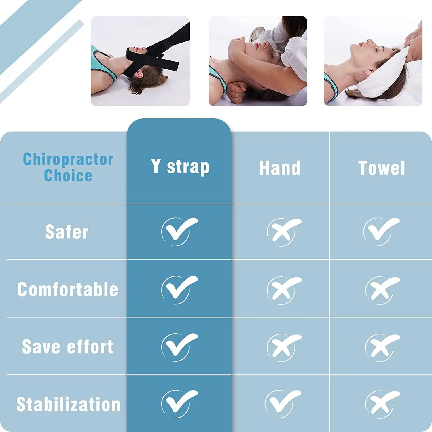 Cervical Spine Neck Traction Relief Belt with Chin Pad Home Therapy Tool for Neck Muscle Relaxation And Pain Relief view 5