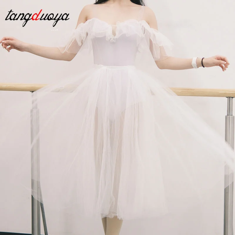 

Танцевальный купальник для балета и гимнастики для женщин, с коротким рукавом и оборками, для йоги и танцев