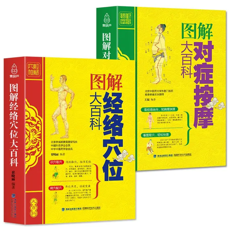 Traditional Chinese Medicine Health Basic Theory Diagram Meridians Symptomatic Massage Tutorial Whole Body Acupoint Books