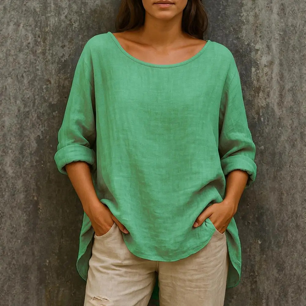 

Женские летние блузки и футболки из хлопка 2026: повседневные, с коротким рукавом, круглым вырезом, свободного кроя, мягкие на ощупь