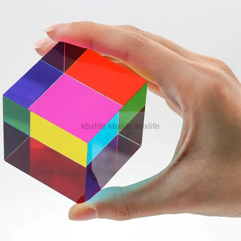 家庭またはオフィス用のプリズム型ビン,50mm (2インチ) キューブ,科学学習キューブ,50mm
