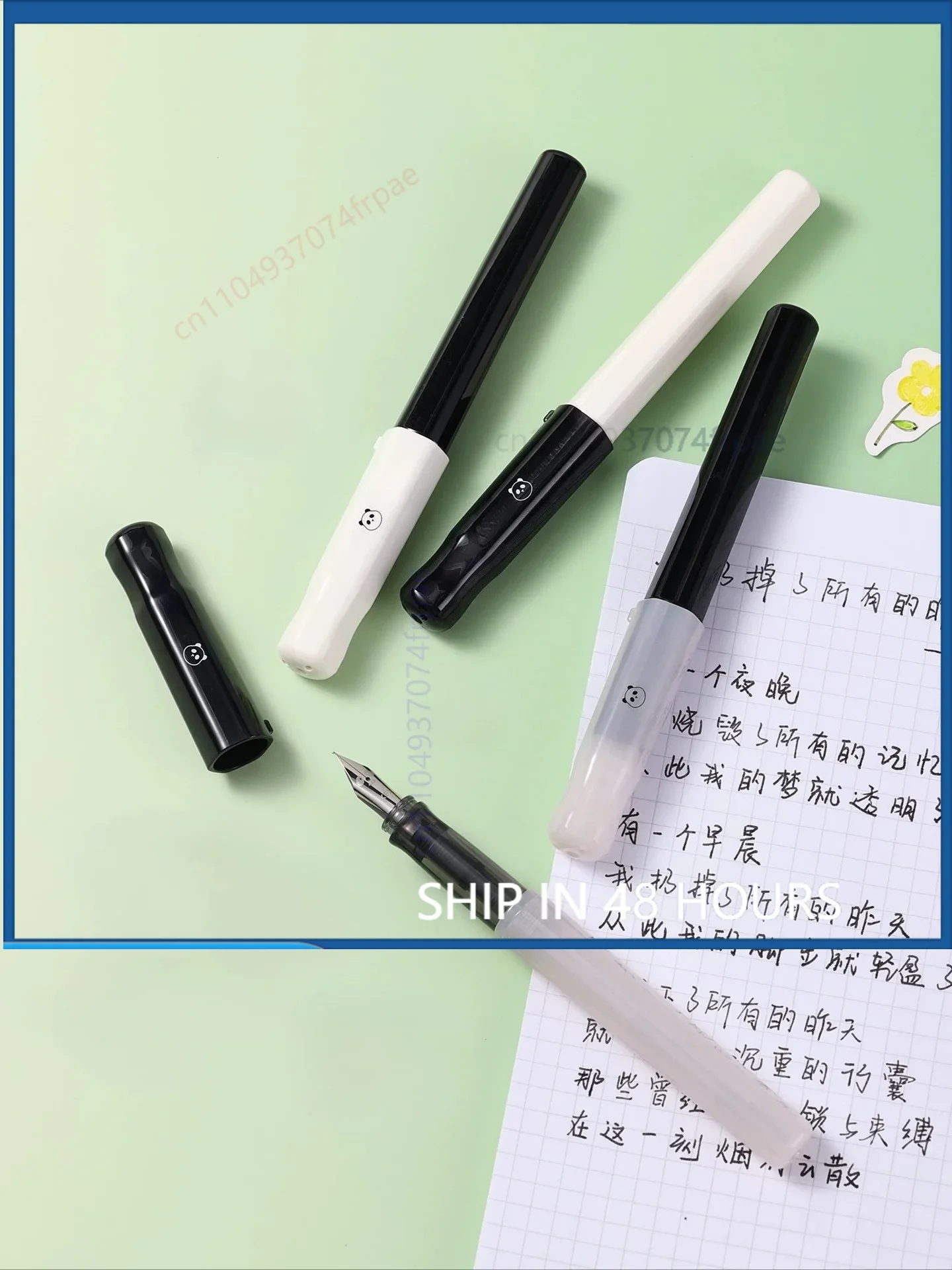 For Pilot Kakuno Panda Limited Edition Fountain Pen Black&White Color Scheme Beginner Student Handwriting Practice Gift Pen