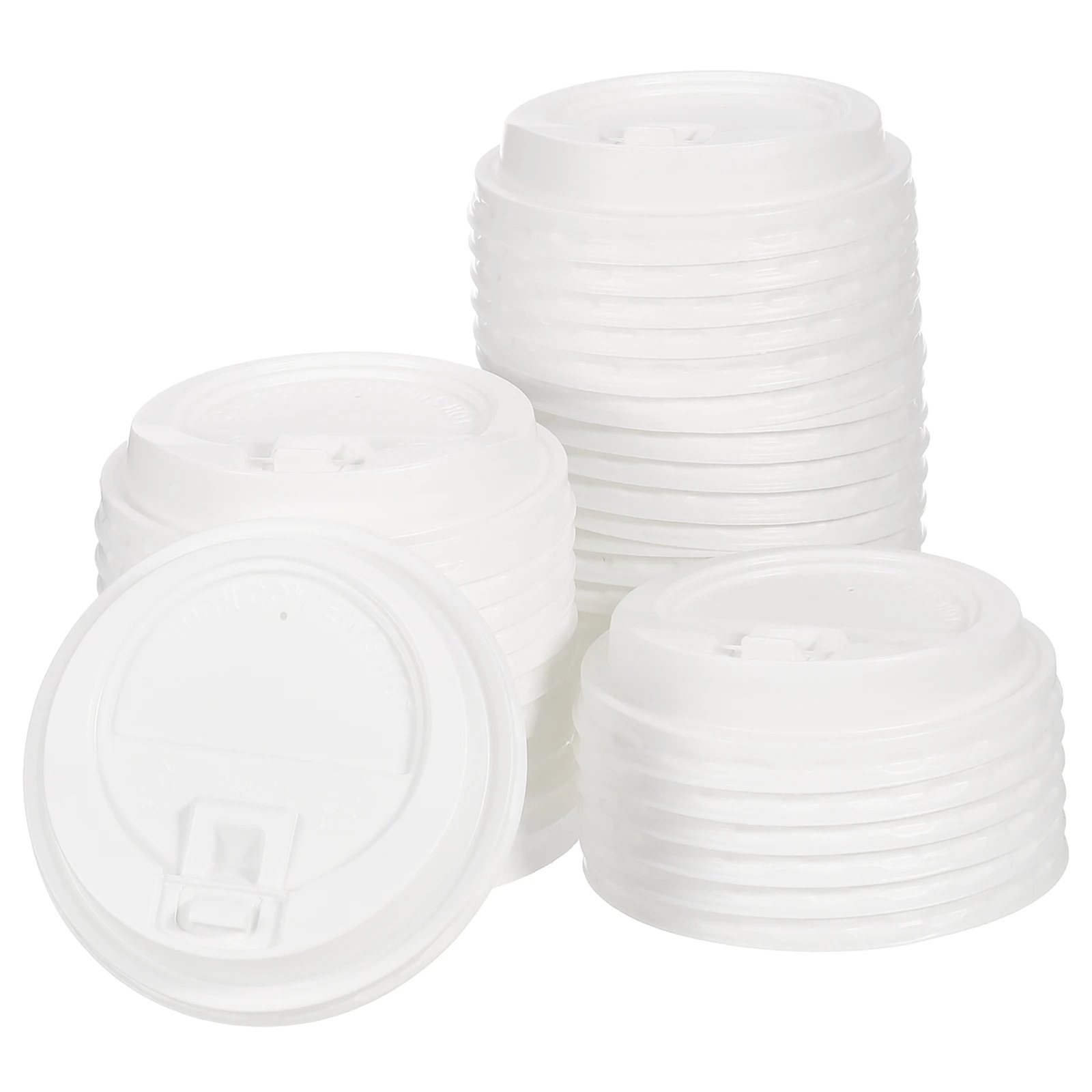 50 Count Disposable Coffee Cup Lids 88mm/89mm/92mm Plastic Lids for 10/12/16OZ Coffee Cups for Cold and Hot Drinks Milk Tea