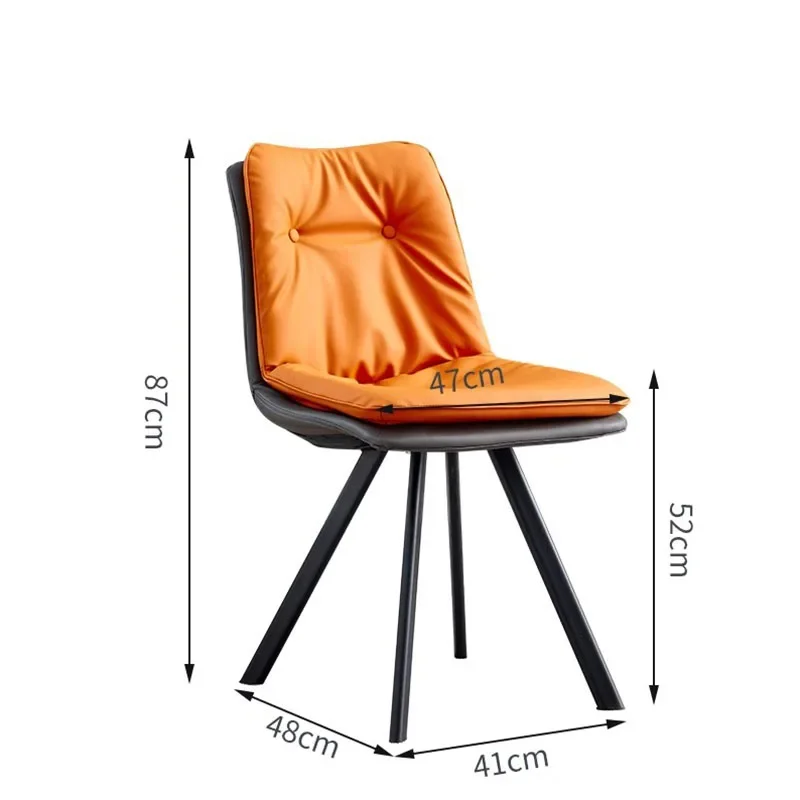 

Comfortable Italian Dining Chairs Aesthetic Ergonomic Designer Kitchen Vanity Chair Modern Leather Fauteuils De Salon Furniture