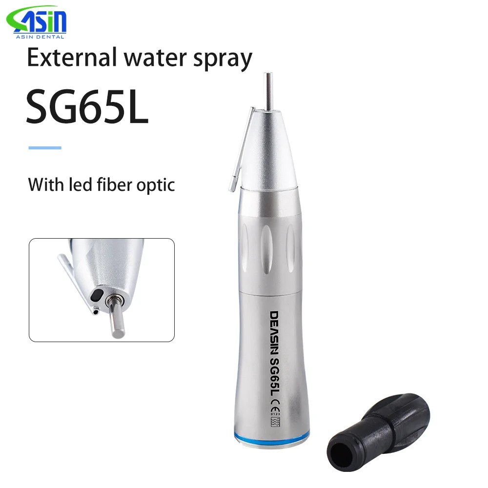 Dental blue ring 1:1 Fiber optic surgical straight handpiece SG65L with external Irrigation for dentistry equipmen