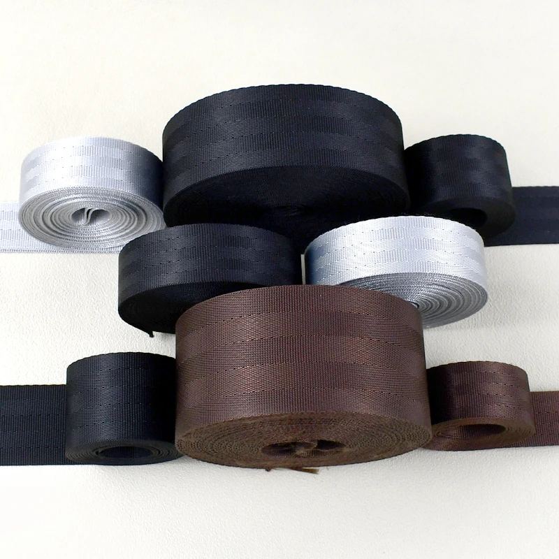 

8M Meetee Nylon Webbing By Meters 20-50mm Backpack Polyester Tape Safety Belt Ribbon Strap Pet Collar Band Sewing Accessories