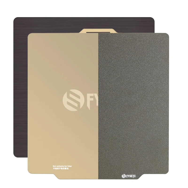 FYSETC untuk Bambu X1/P1P Pelat Pembuatan PEI 276X258Mm Bagian Printer 3D Lembar Pegas PEI Bertekstur Satu Sisi Yang Ditingkatkan