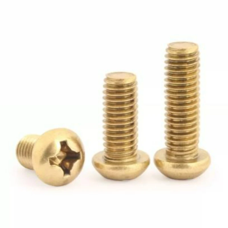 20-100pcs 2#-56 4#-40  6#-32  8#-32 UNC DIN7985 GB818 Brass Cross Recessed Pan Head Precision Bolts Phillips Screws