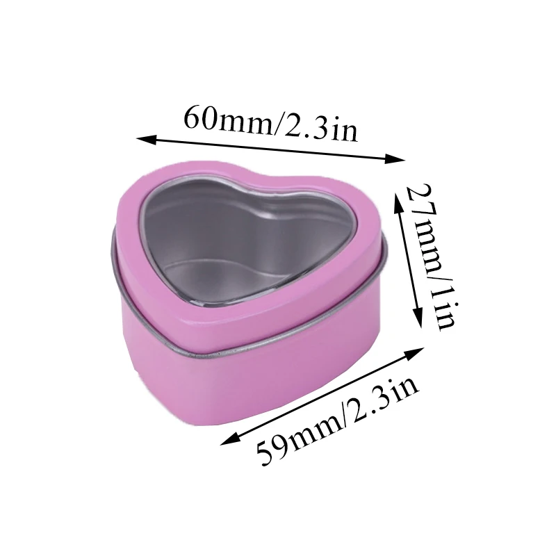 Small Iron Jewelry Box Heart-shaped Iron Containers Tinplate Tins Multifunctional Mini Storage Box Home Appliance Organizer