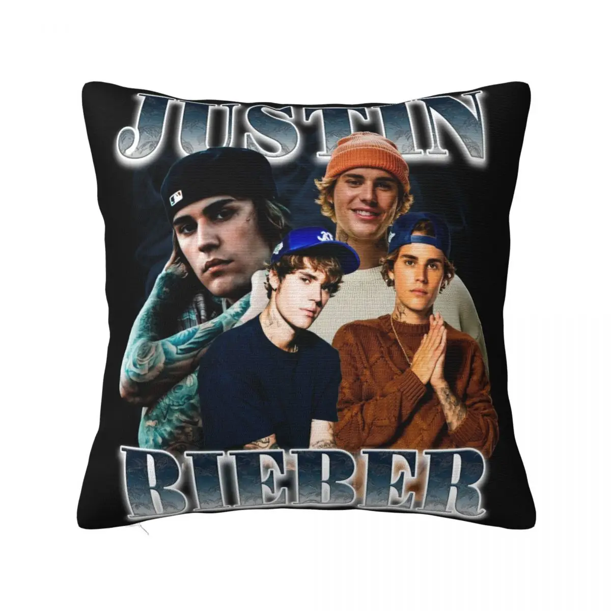 Justined Biebered Pillowcase Printing Polyester Cushion Cover Decor Throw Pillow Case Cover Home Square 45X45cm