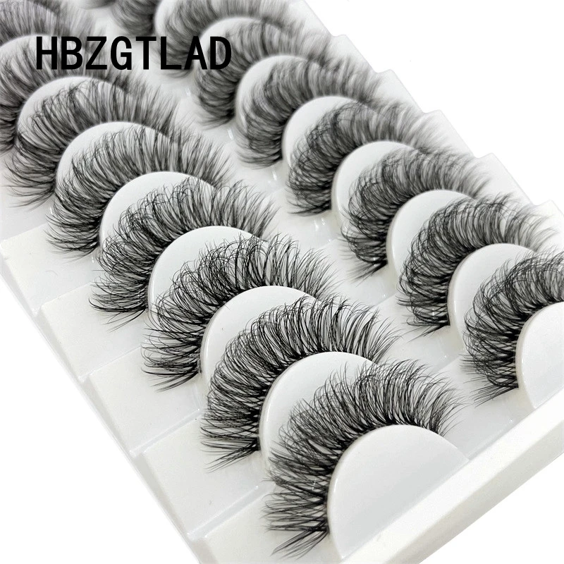 Natürliches unsichtbares Band Nerz Wimpern Transparentes Band Hybrid Falsche Wimpern Lichtvolumen Make-up 3D Fake Wimpern Kurze Wimpern