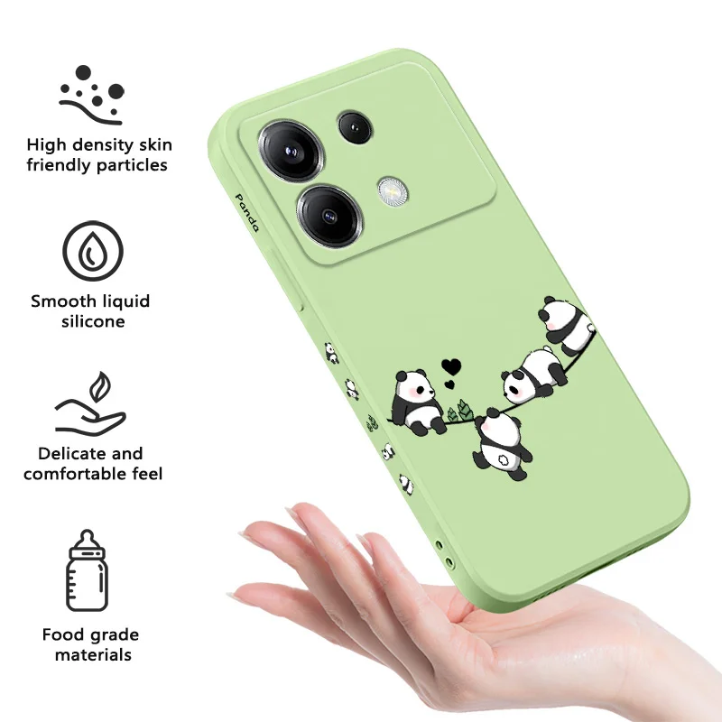 Baby Panda Phone Case For Xiaomi Poco F8 F7 X7 X6 F6 M6 M5 M5S F5 X5 F4 X4 M4 F3 M3 X3 Pro Ultra 4G 5G GT Silicone Cover