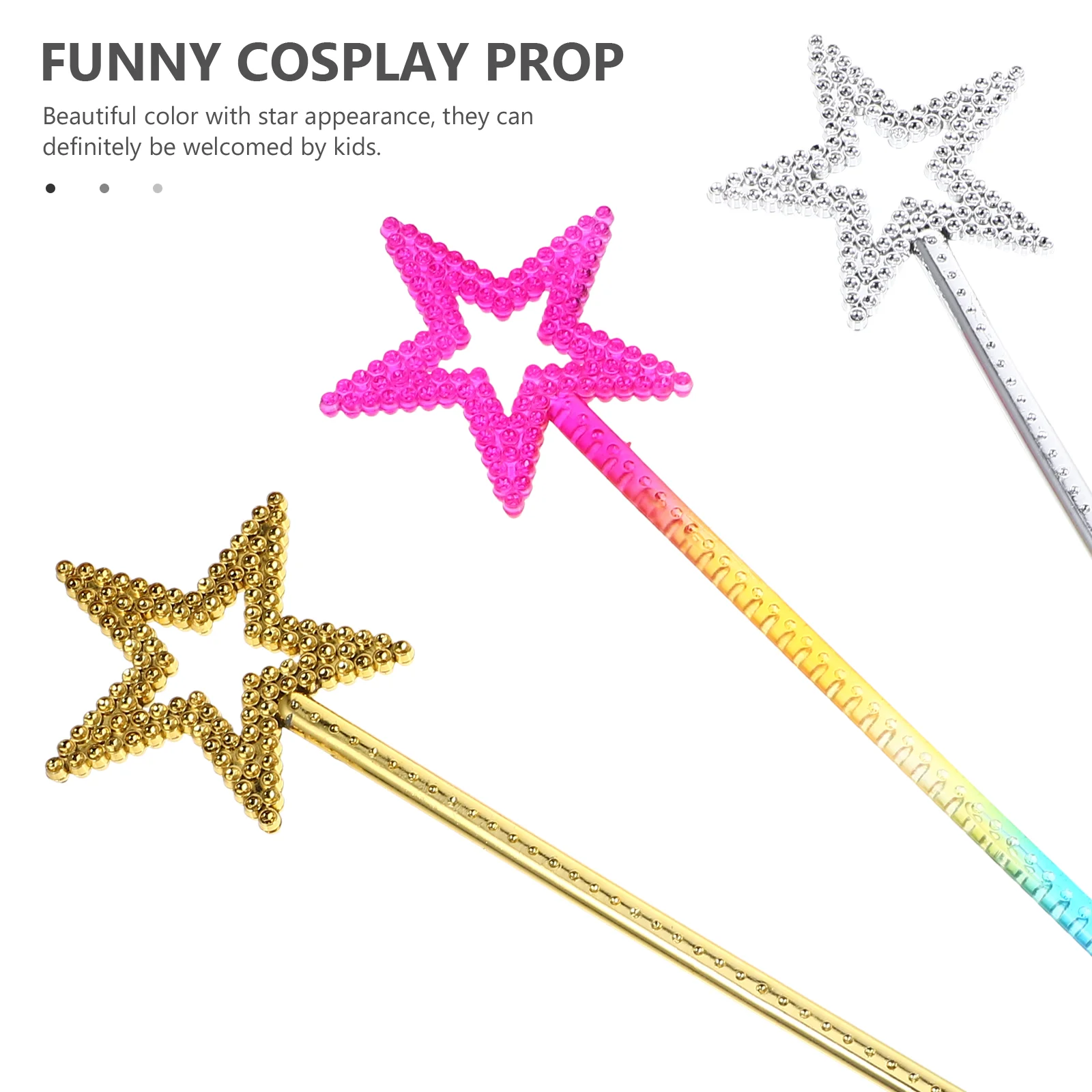 Star Barrettes Angel Wand Girl Fairy Birthday Party Supplies Child Princess Toys