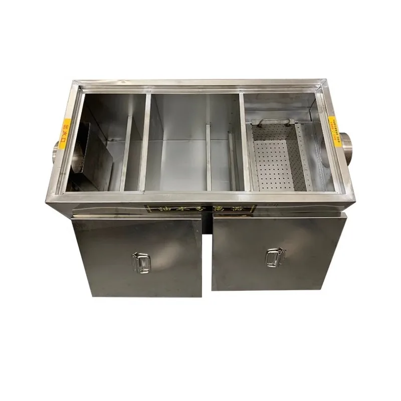 

Thickened trench grease trap Oil-water separator Commercial catering kitchen 304 stainless steel buried grease trap