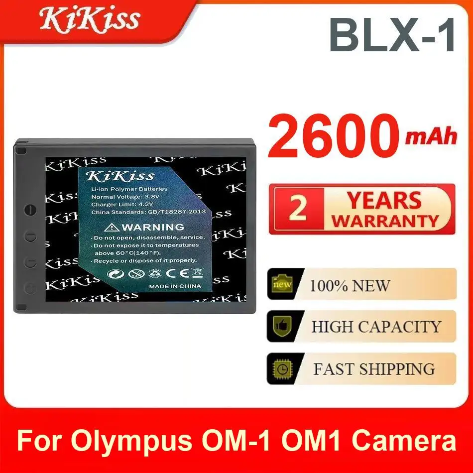 

Аккумулятор Kikiss для камеры Olympus OM-1 OM1, BLX-1,2600 мАч