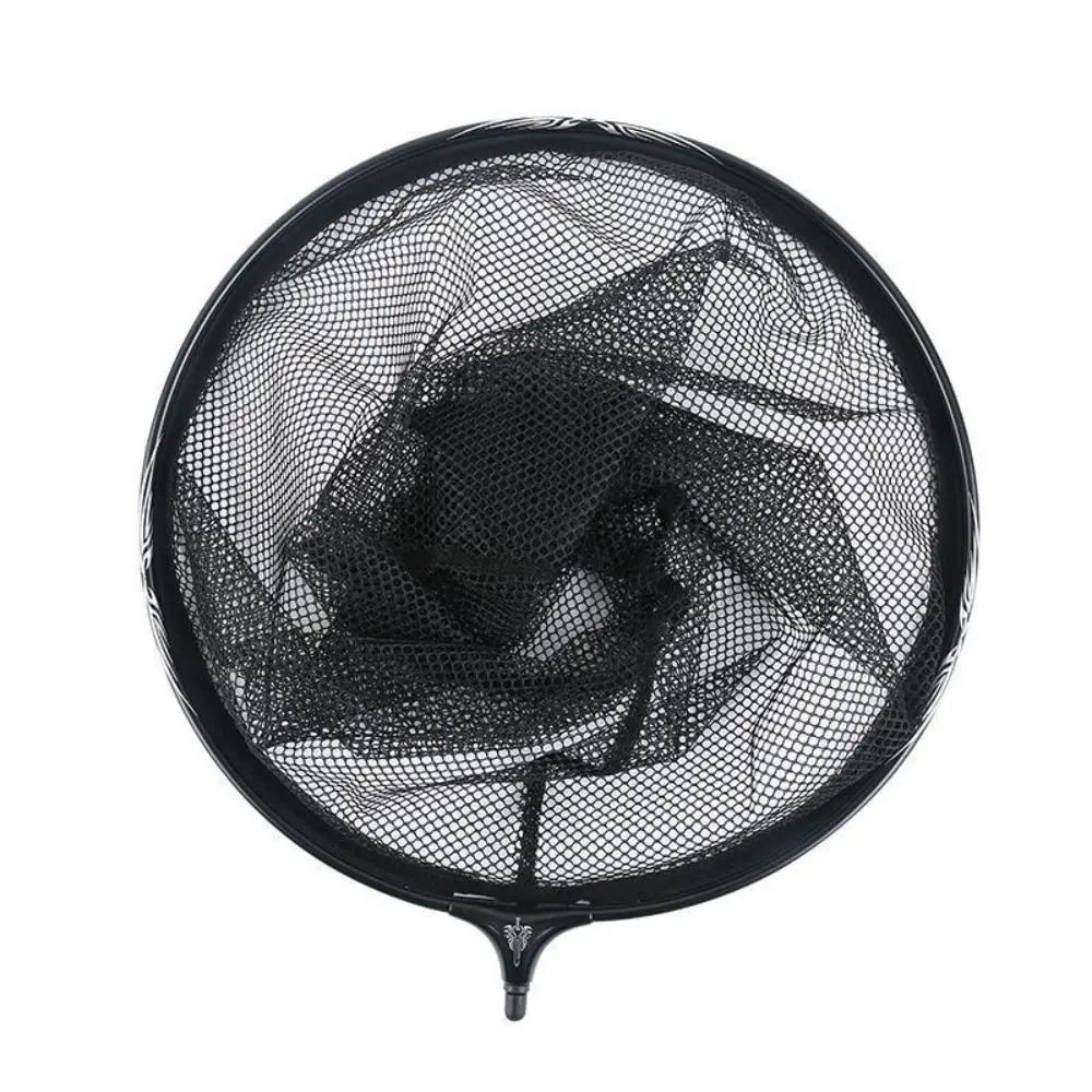 New Nano Mesh Fabric Fishing Net Head Black Deepening Fishing Fishing Landing Net Anti-hook Folding Mesh