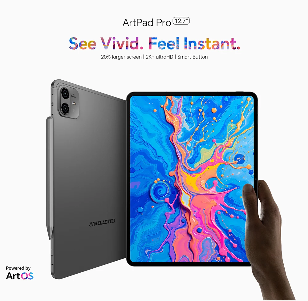 Teclast ArtPad Pro Tablets PC 12.7 inch MediaTek Helio G99 8GB RAM+256GB ROM 2.2K Ultra 10000mAh 30W 4G LTE Android 15
