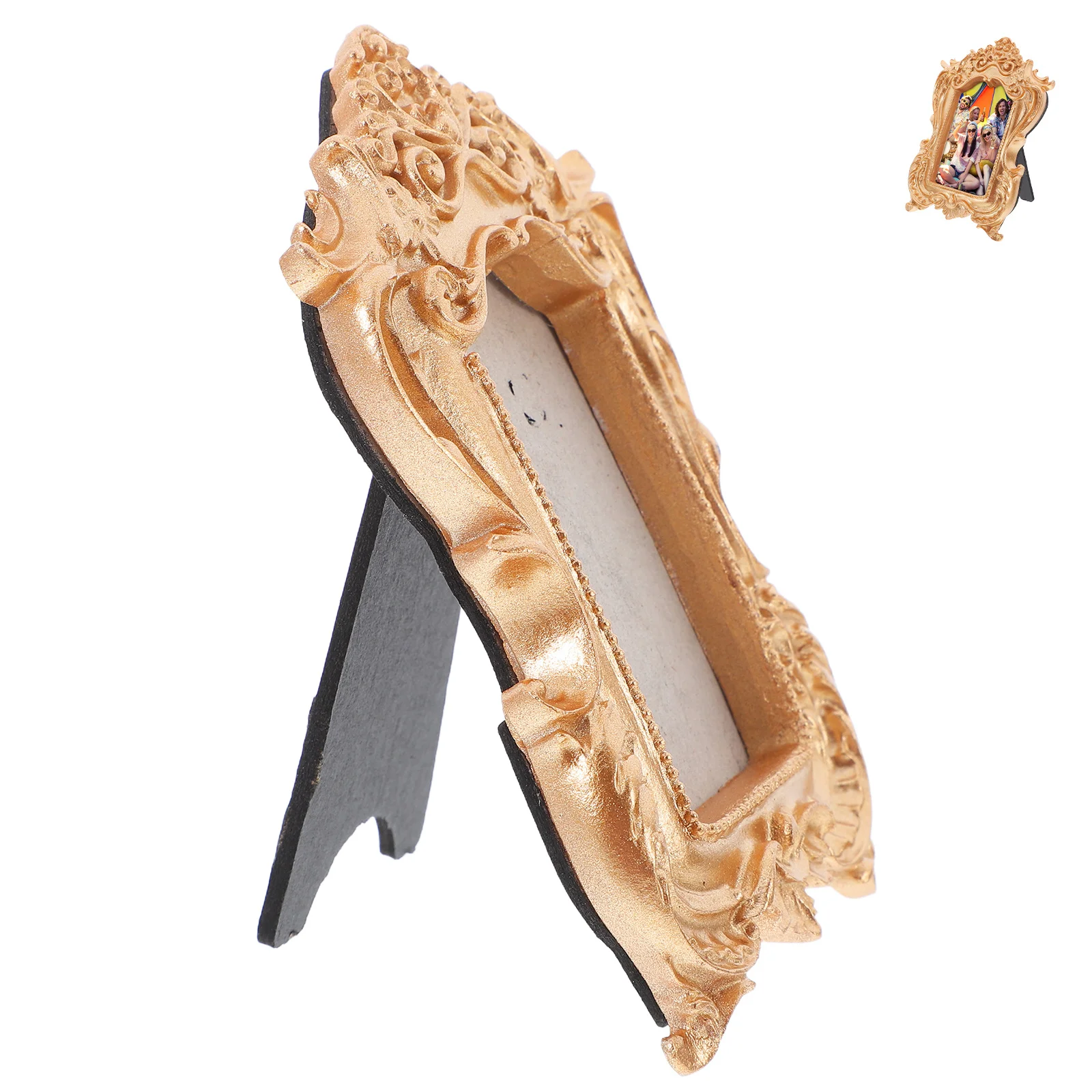 

1pc Vintage Resin Photo Frame Wall Hanging Decor Tabletop Display For Home Hotel Living Room Bedroom Office Diy Picture