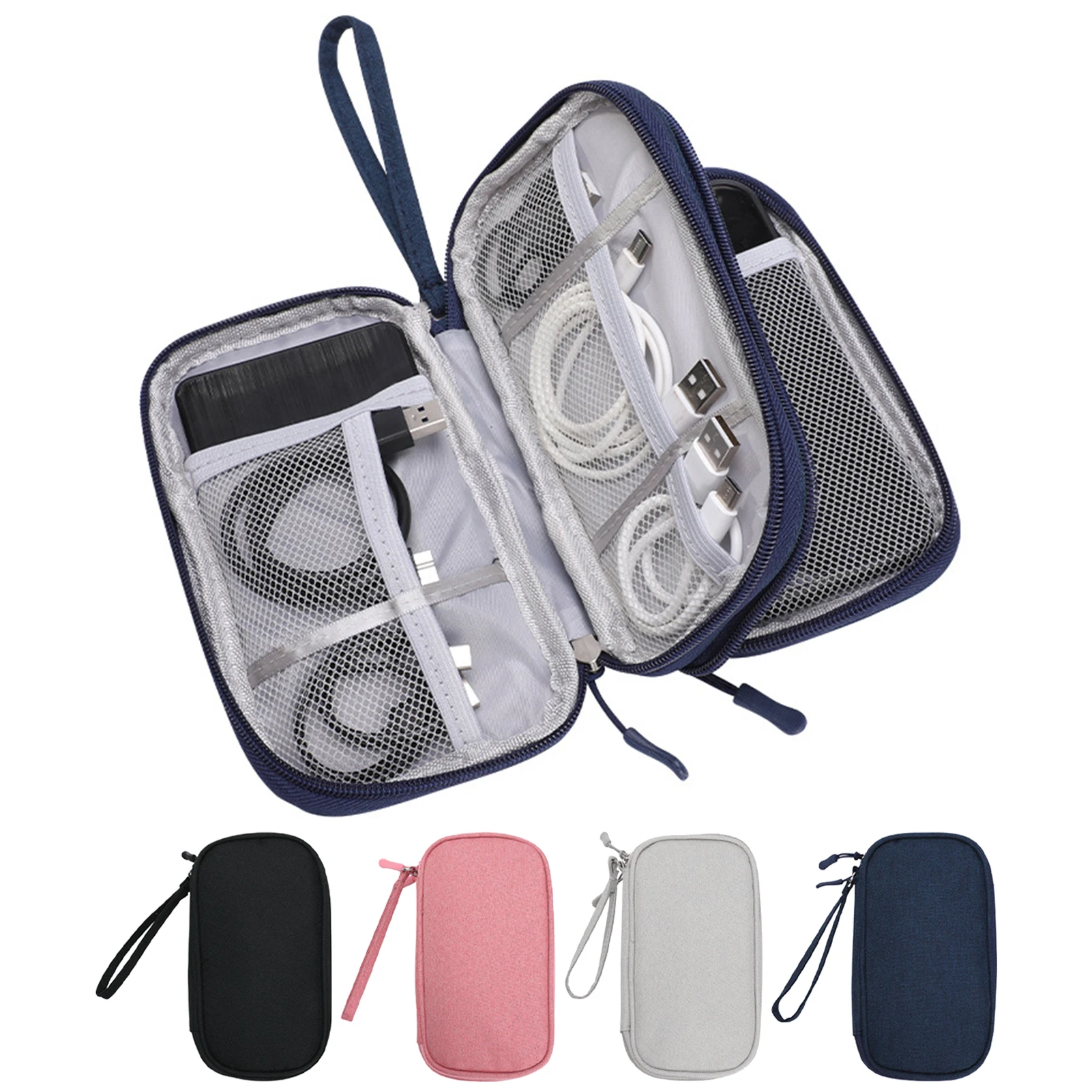 

Travel Cable Organizer Bag Electronic Organizer Portable Cord Organizer Bag for Earphones Charger Phone SD Card Home Storage