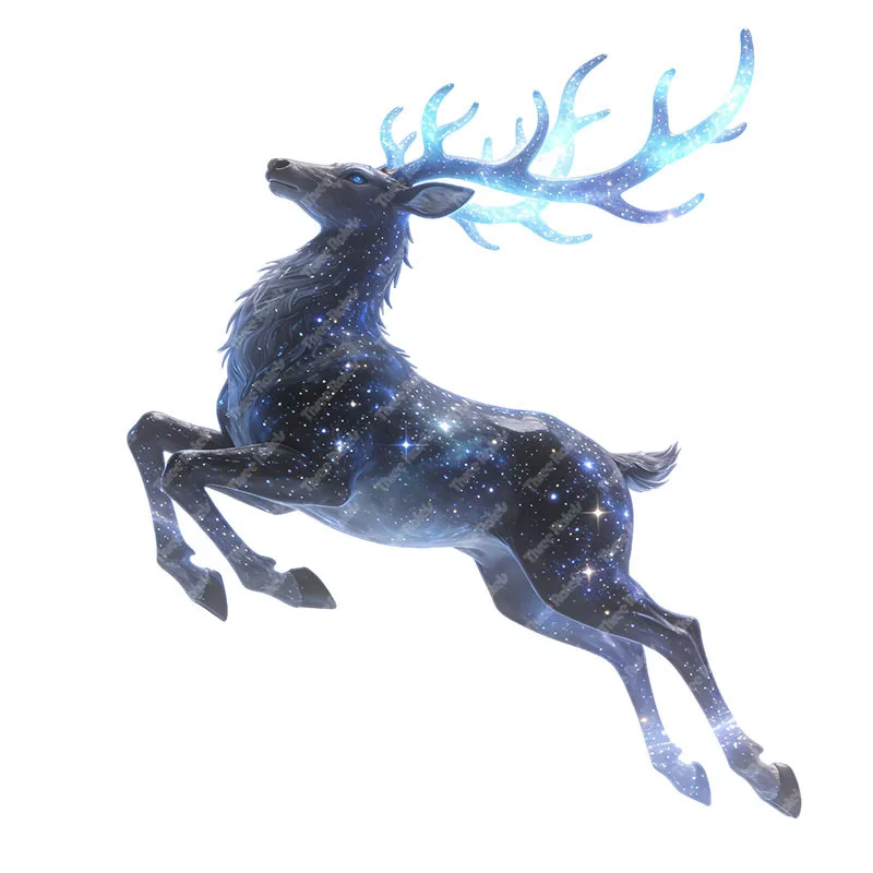 Three Ratels CEE43 Beautiful Dark Night Forest Elk Artistic wall stickers for home decoration Personalized car decals
