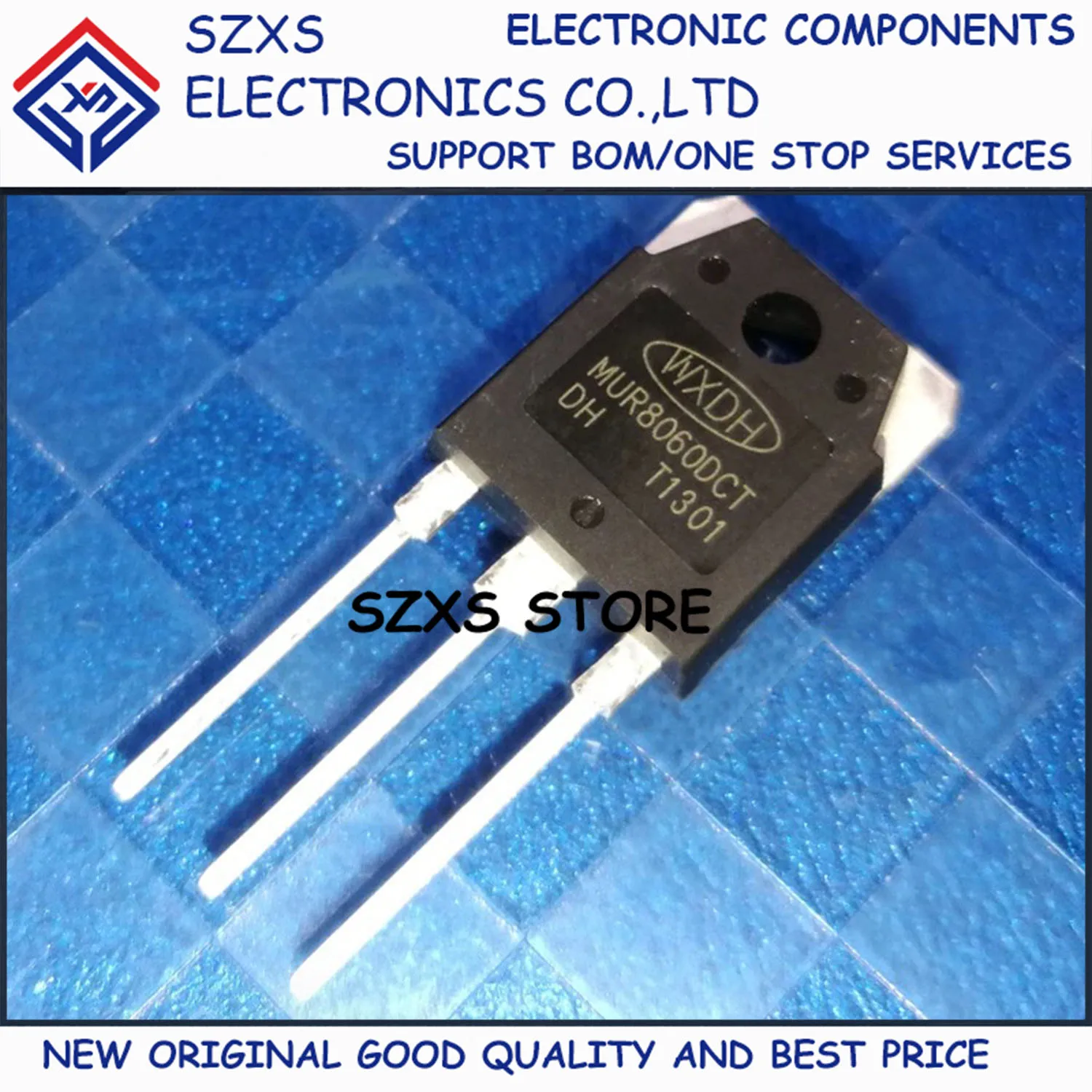 

New Original 10Pcs MUR8060DCT TO-3P 80A 600V Fast Recovery Diode In Stock Electronic Components Good Quality