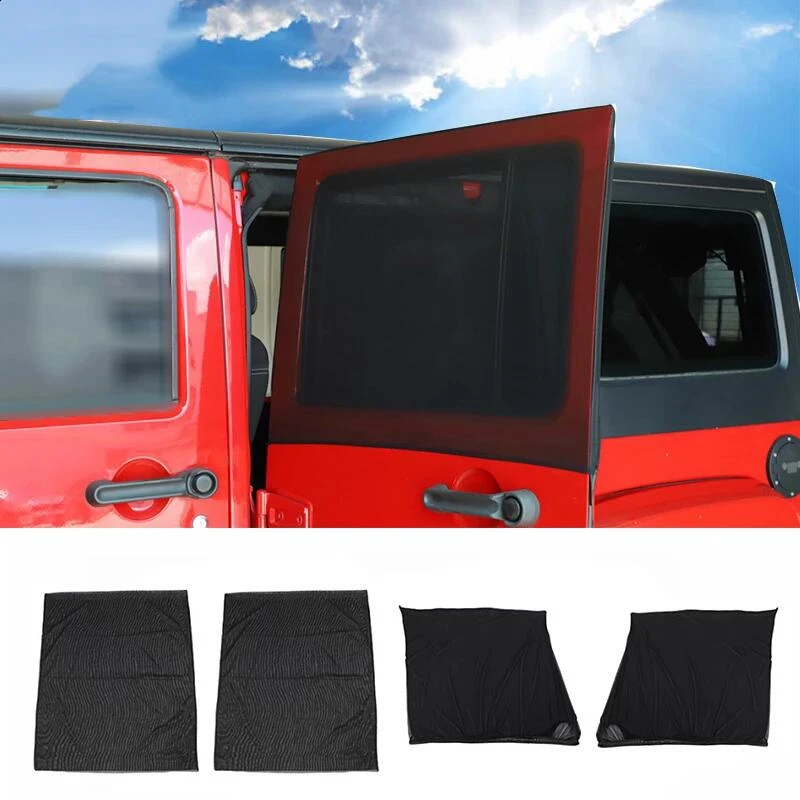 Car Curtain Anti-UV Sun Block Visor Cover Front Rear Window Sunshade Cover Insect Net for Jeep Wrangler TJ JK JL JT for Jimny