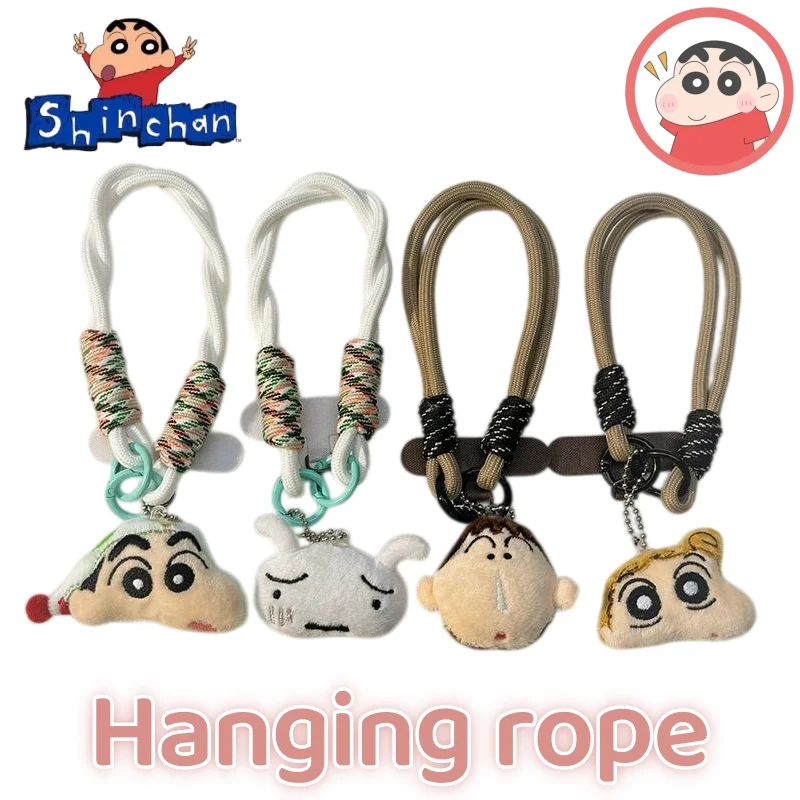 Cute Crayon ShinChan Creative Compilation Wristband Cartoon Doll Mobile Phone Hanging Rope Fashion CCD Camera Short Pendant Gift
