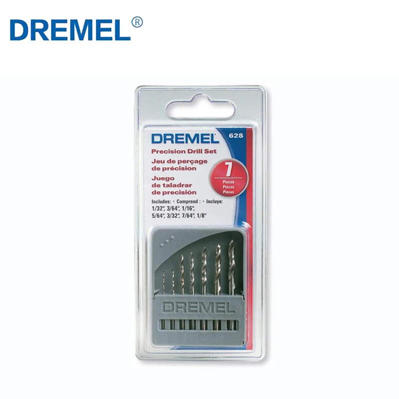 Dremel Drill Bit Set 7 Pcs for Electric Grinder Machine Wood/Metal/Plastic Hole Cutter for Carpentry 0.8/1.2/2.0/2.4/2.8/3.2 mm