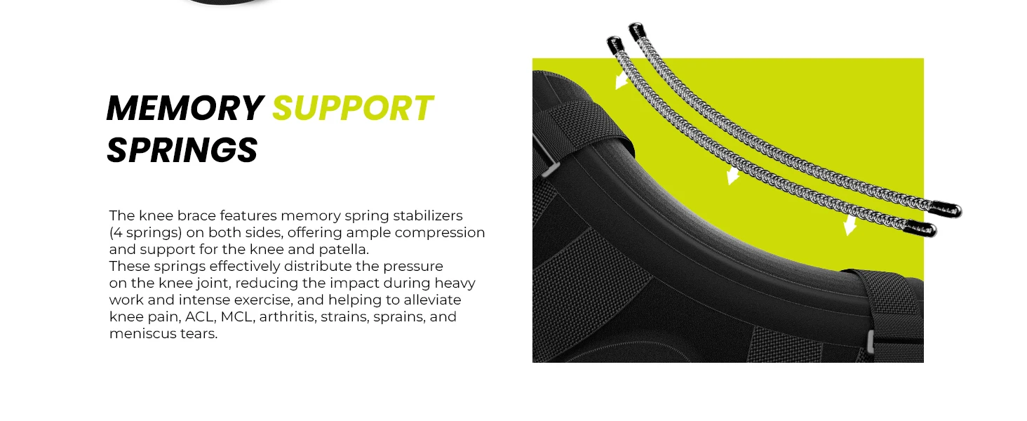 NEENCA Knee Brace Support with Gel Pads & Side Stabilizers for Pain Relief Adjustable for Meniscus Tear Arthritis ACL MCL