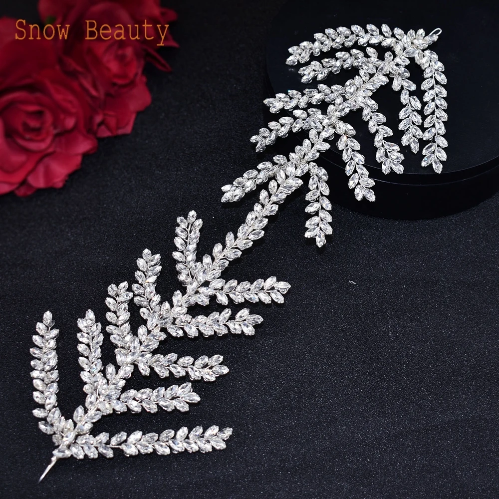 A505 Shiny Bride Headwear Princess Headband Party Tiara Ornaments Wedding Hair Accessories Rhinestone Bridesmaid Head Pieces