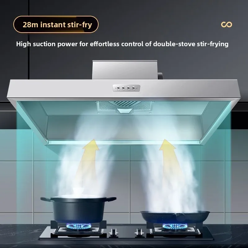 Thickened Commercial Range Hood, Stainless Steel Kitchen, Dining Room, Household Kitchen, Firewood Stove, Special for Canteen