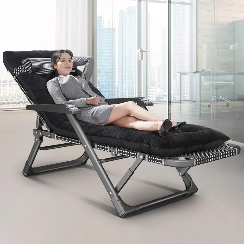 

Folding office nap chair, home balcony casual and comfortable chair back sofa lazy chair