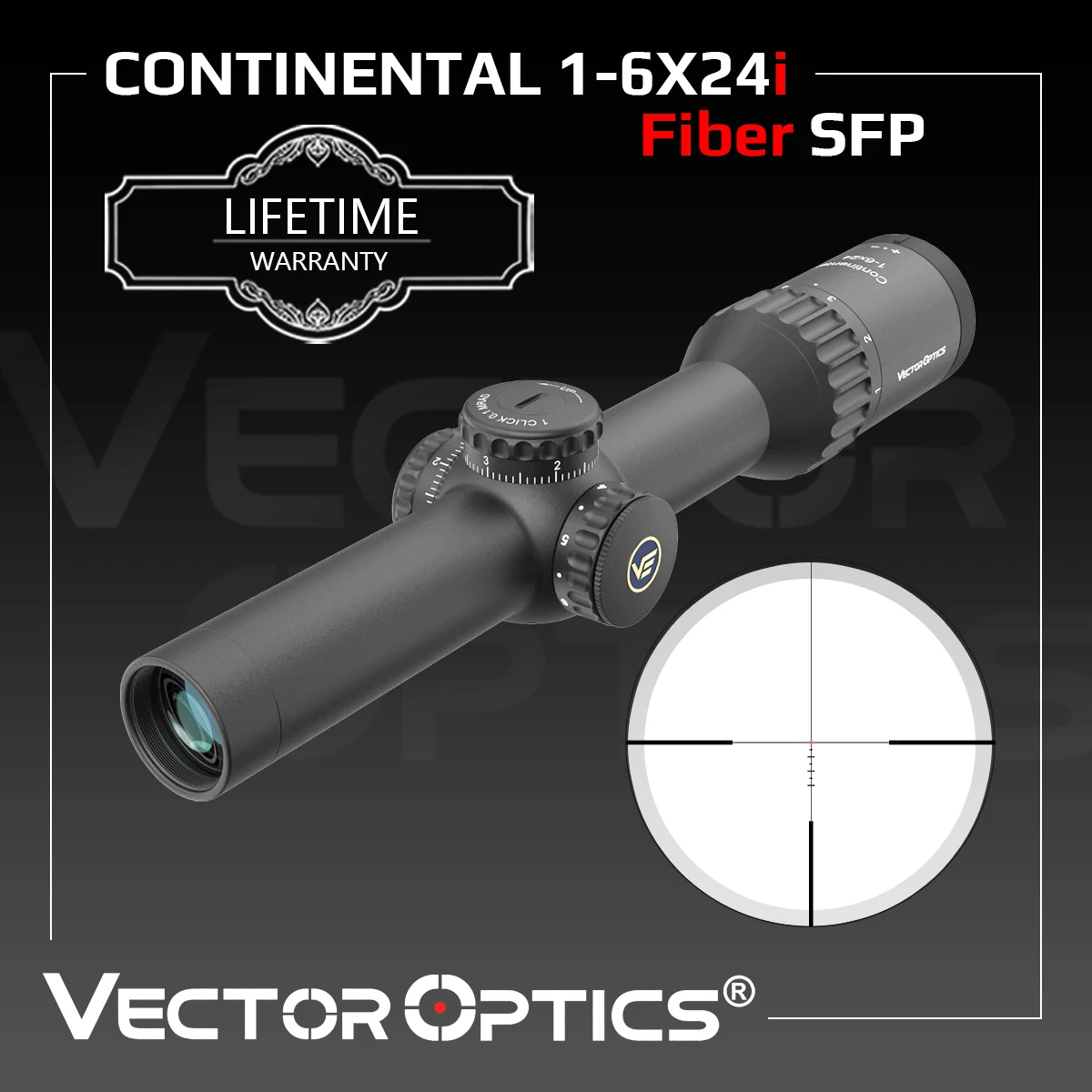 

Vector Optics Continental 1-6x24i SFP LPVO Tactical Riflescope With Fiber Reticle&German Optics System For Competition Hunting