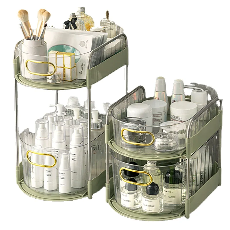 Drawer Powder Makeup Box Plastic Transparent Skincare Storage Organizer Makeup Box Design Bathroom Scatole Room Organizer