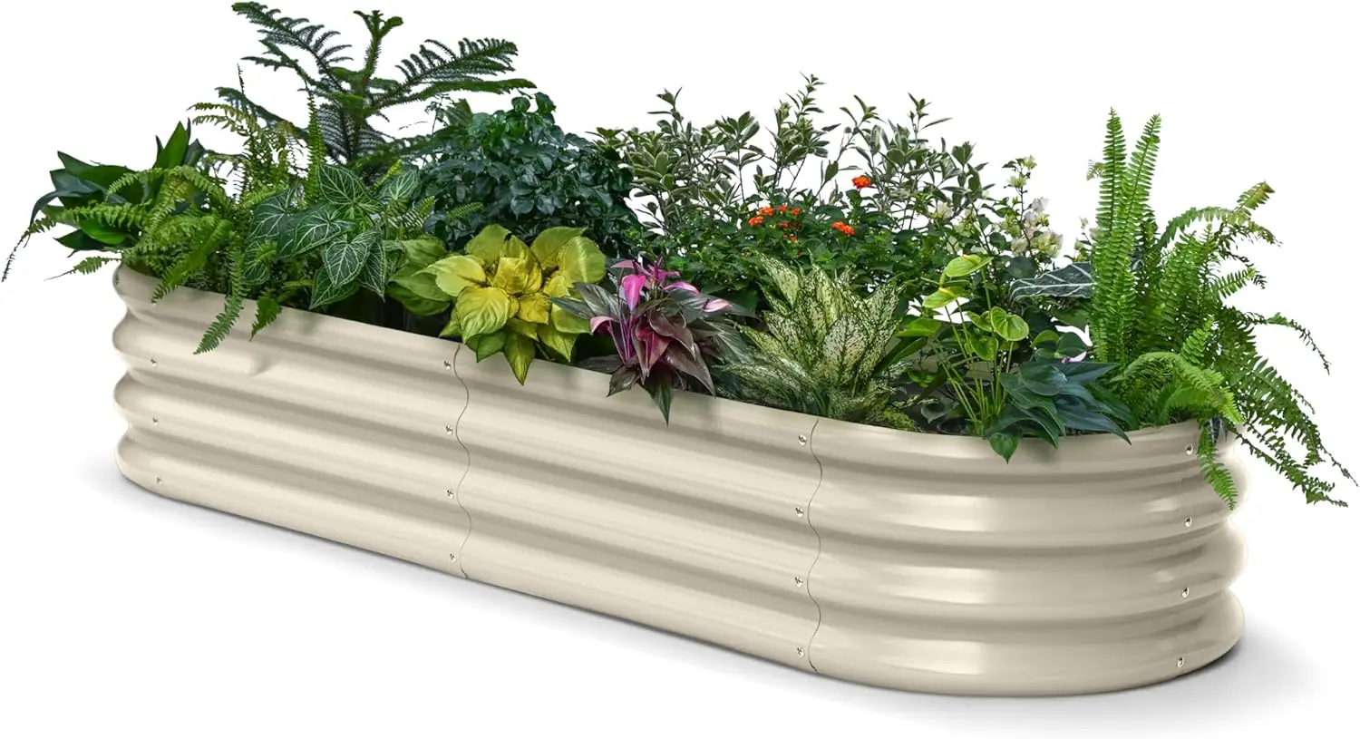 

6x2x1ft 12" tall Galvanized Metal Raised Garden Bed Planter Box for Plants, Vegetables, Flowers, Herbs