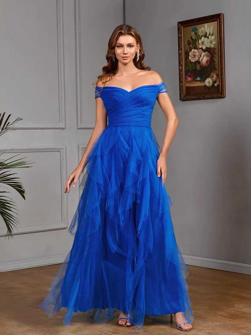 

Ele Blue Long Evening Gown Me Name Lady Dance Ball Dr Formal Long Par Ball Dr Polyester Fiber 00%