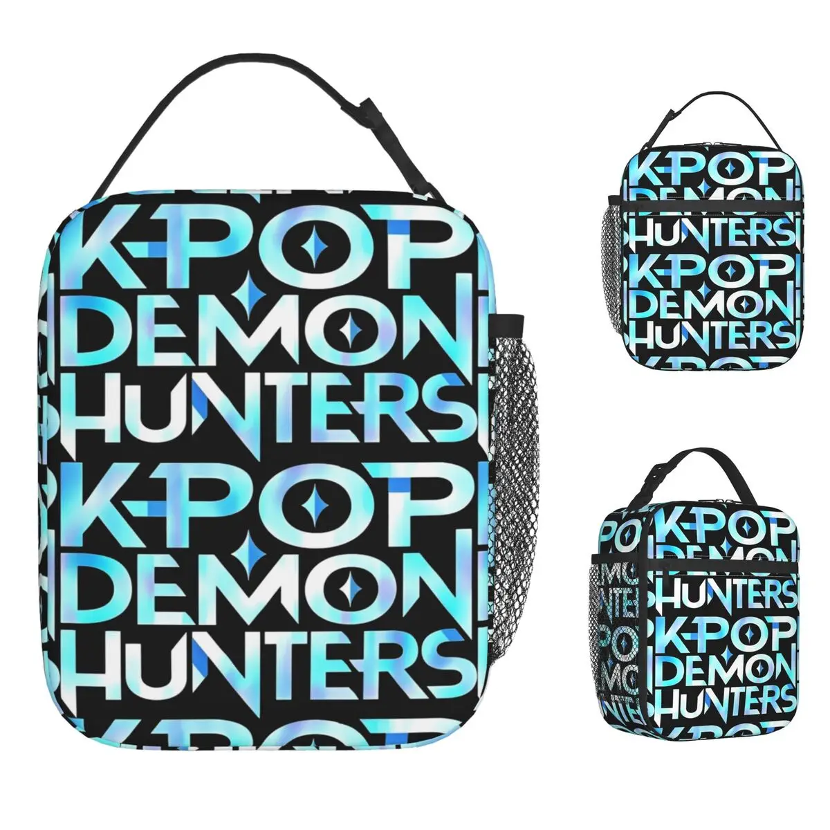 

KPop Demon Hunters Сумка для обеда Забавный ланч-бокс для пикника на открытом воздухе Портативная термосумка-тоут для детей Оксфордская графическая сумка-холодильник