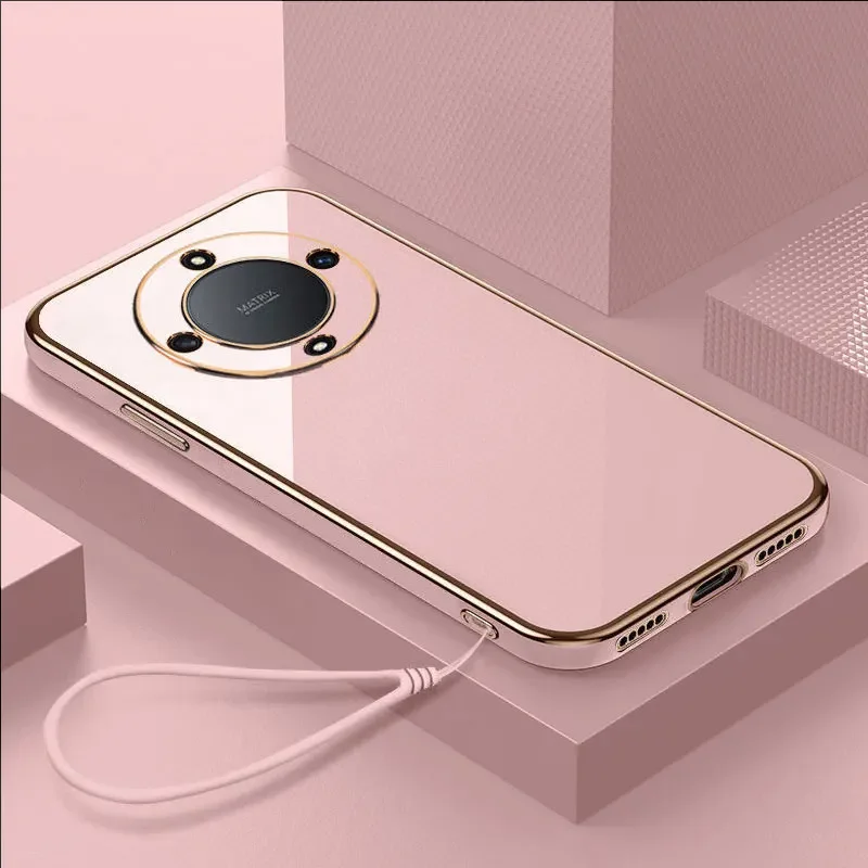 Для Honor X9B Роскошный чехол с квадратным покрытием Honor X9A Чехол для телефона Honor Magic5 Lite Противоударный мягкий силиконовый чехол на заднюю панель Fundas