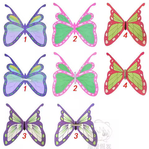 Halloween Kochou Shinobu Headwear Tsuyuri Kanawo Butterfly Hair Clip Women Comic Con Cosplay Accessories Party Performance Props