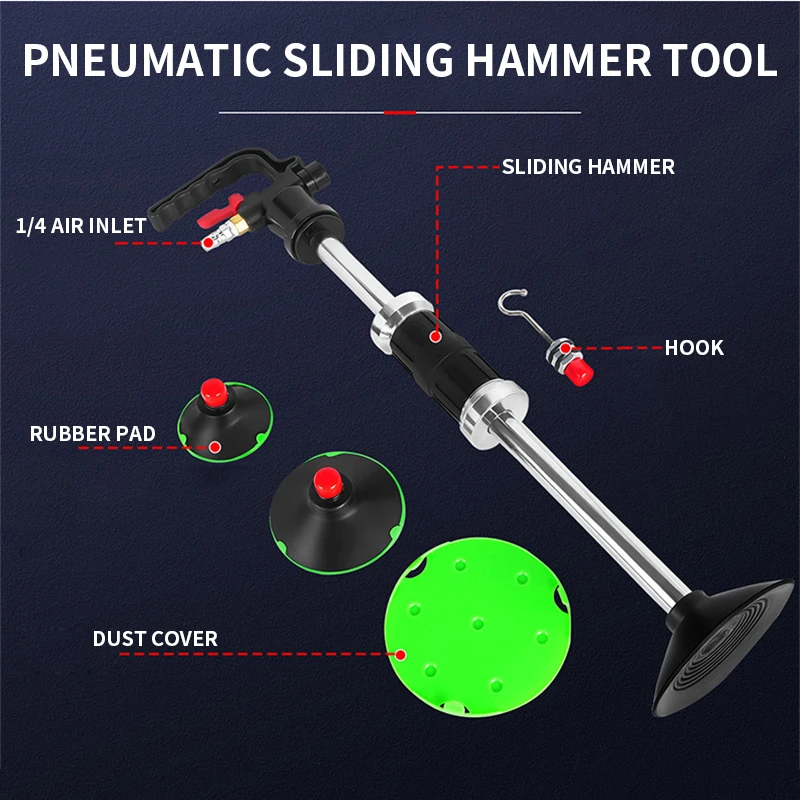 

Auto Dent Repair Tool Air Pump Suction Cup Puller Manual Dent Pulling Hammer With Built-in Pressure Relief Valve