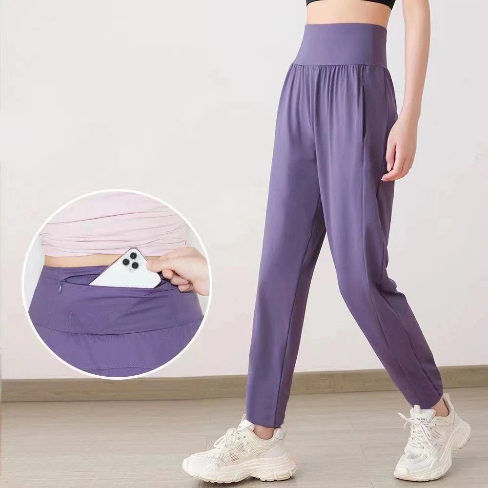 سراويل اليوغا للركض للنساء سراويل اللياقة البدنية النسائية للركض مع جيوب عالية الخصر سراويل رياضية للتمرين صالة مريحة #1