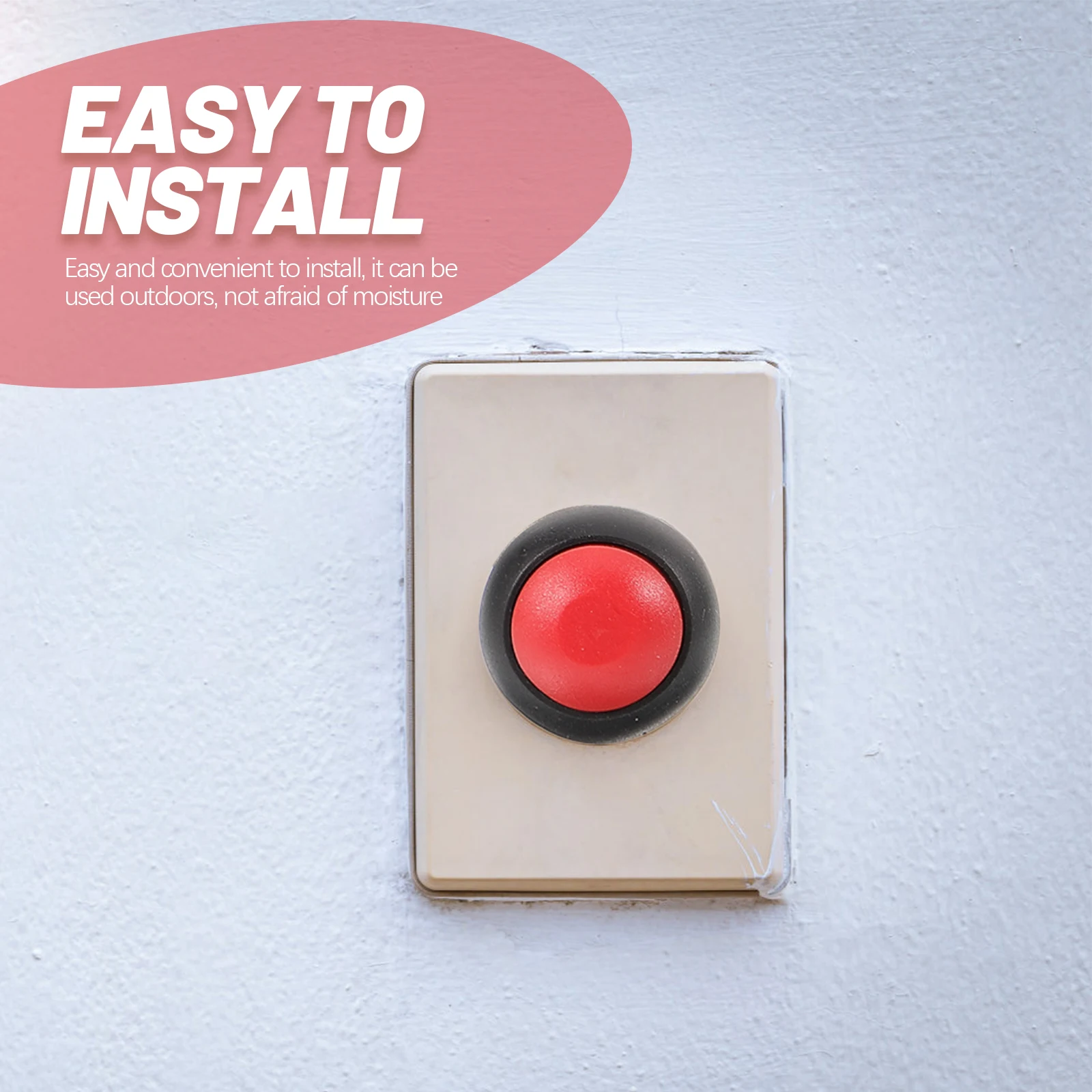 

10pcs Doorbell Button Replacement Parts Self Resetting Push Switch Waterproof Easy Install Round Chime Buttons