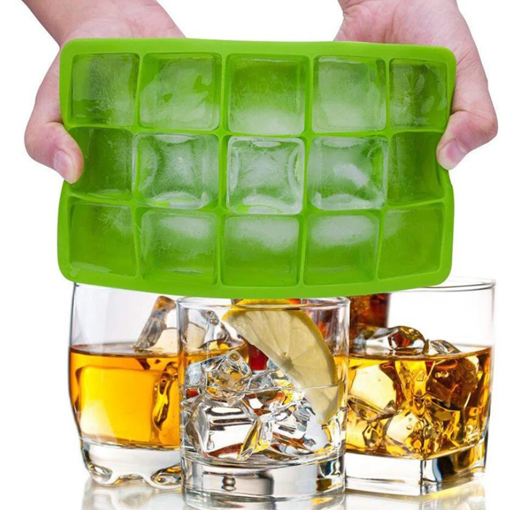 

Cube Cake Mold Silicone Diy Mould Non-Stick Flexible Ice Jelly Cupcake Fondant Mold For Kitchen Home Use Green