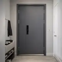 Factory Direct Sales Minimalist Style Entrance Door Noise Reduction Aluminum Alloy Hinged Doors Intelligent Security Doors