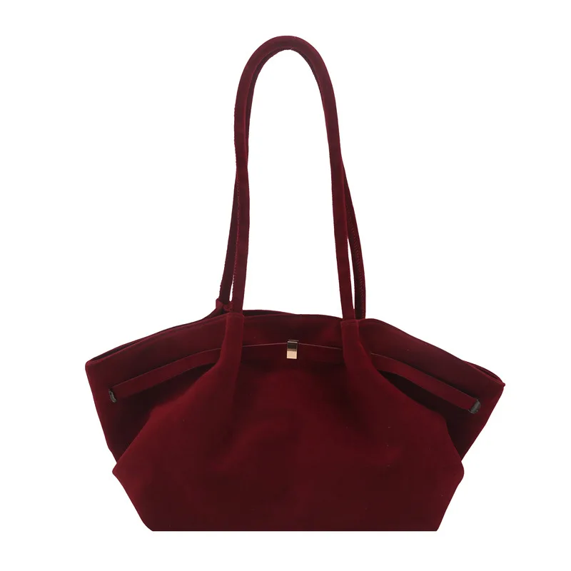Vintage Wildleder-Umhängetasche für Damen, Minimalistische Große Kapazität Tragetasche, Elegante Retro-Umhängetasche für Tägliche Anlässe, Dating und Reisen – Detail 34