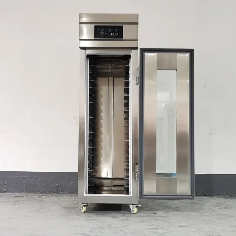 باخرة أوتوماتيكية تجارية تخمير 18 صينية Proofer مبرد تجميد الخبز العجين Proofer مع غرفة التخمير