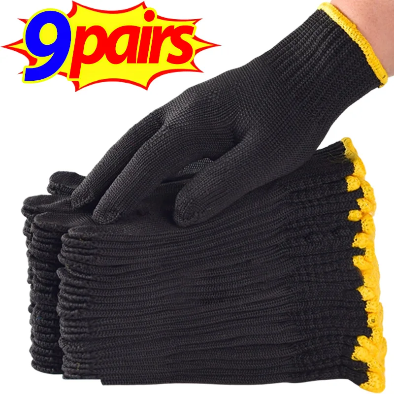 3/9 paia addensare guanti da lavoro per uomo donna resistente sicurezza anti taglio guanti da cucina guanti da lavoro da macellaio guanti in nylon