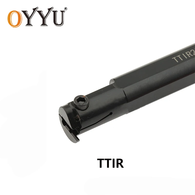 

OYYU TTIR20-2 TTIR25-2 TTIR20-3 TTIR25-3 TTIR Slotted Metal Turning Lathe Cutter Boring Bar 2mm 3mm Carbide Inserts Holder