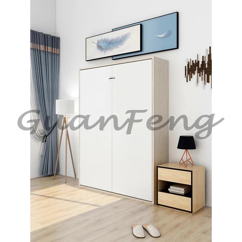 سرير جديد غير مرئي متعدد الوظائف قابل للطي، شقة صغيرة منزلية واحدة، سرير مورفي مزدوج مخفي يتم صنع الآن